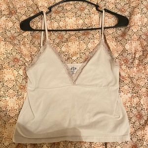 lace lined cami top